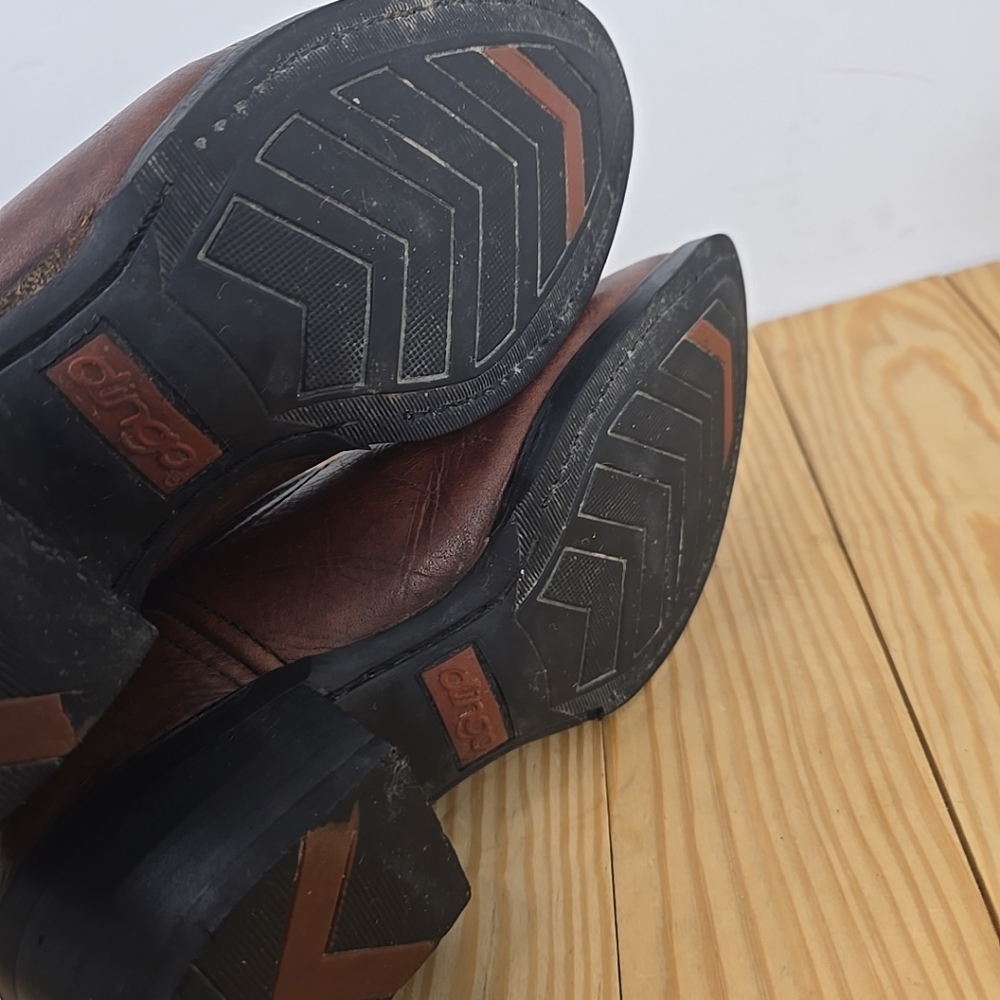 Mens Dingo Brown Leather Cowboy Boots Size 8D - Picture 9 of 10